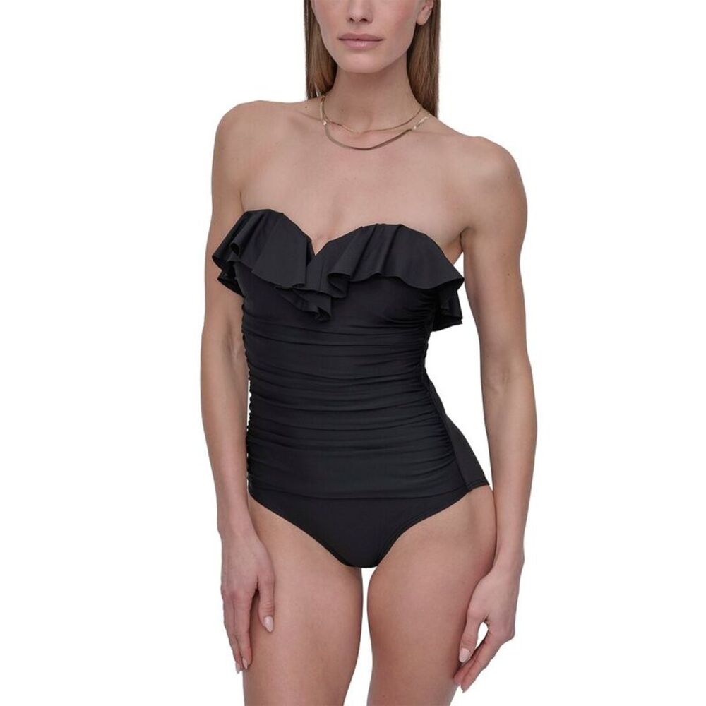 Dkny Womens Swimsuit, Black - Picture 1 of 4